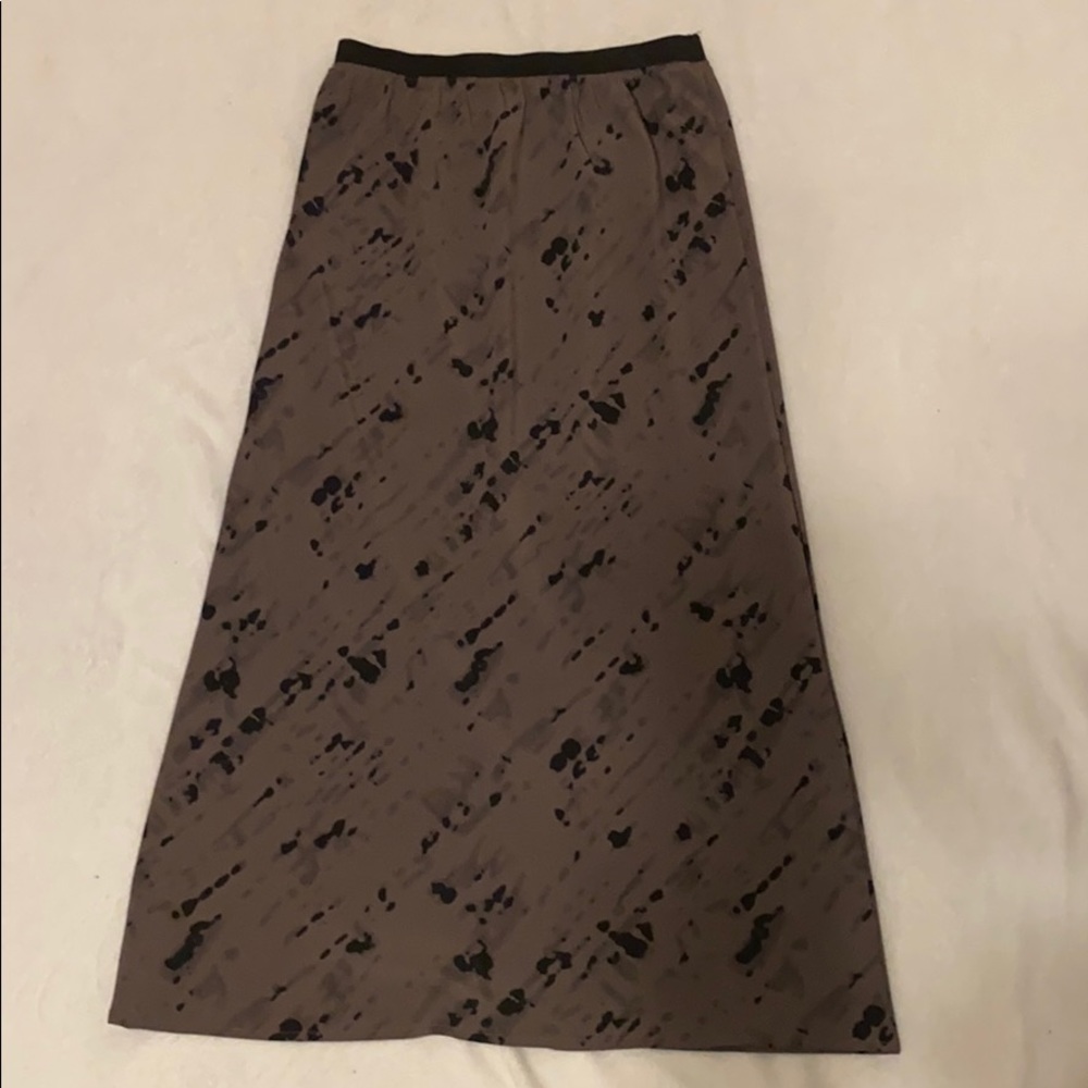 Gray/Black Tie Dye Maxi Skirt
